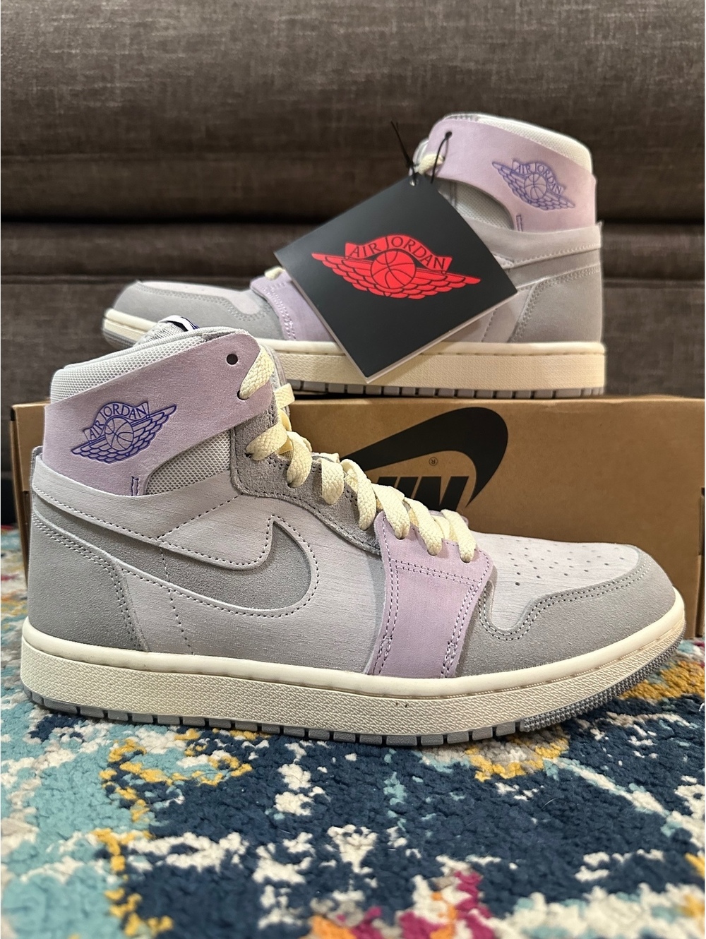 Size 11W/9.5 Men - Air Jordan 1 High Zoom Comfort 2 “Barely Grape”